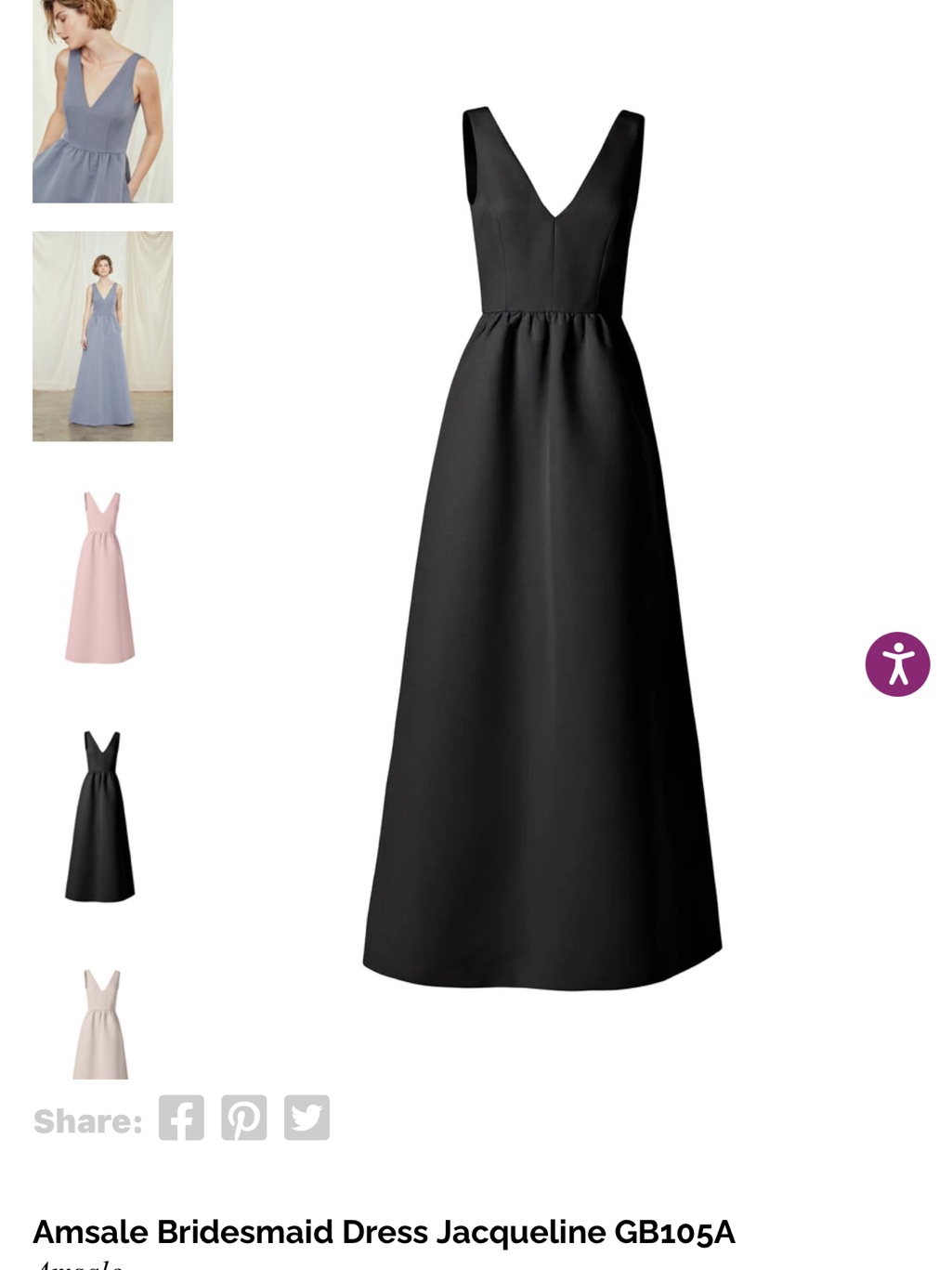 Amsale Black Jacqueline Dress Size 4